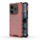 For Redmi Note 14 5G Honeycomb Shockproof Phone Case(Red) - 1