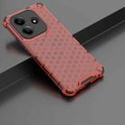 For Redmi Note 14 5G Honeycomb Shockproof Phone Case(Red) - 2