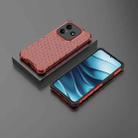 For Redmi Note 14 5G Honeycomb Shockproof Phone Case(Red) - 3