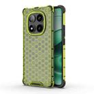 For Redmi Note 14 Pro 5G Honeycomb Shockproof Phone Case(Green) - 1