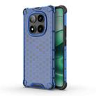 For Redmi Note 14 Pro 5G Honeycomb Shockproof Phone Case(Blue) - 1