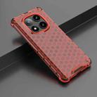 For Redmi Note 14 Pro 5G Honeycomb Shockproof Phone Case(Red) - 2