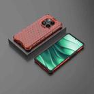 For Redmi Note 14 Pro 5G Honeycomb Shockproof Phone Case(Red) - 3