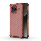 For Redmi K80 Honeycomb Shockproof Phone Case(Red) - 1