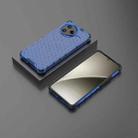 For Redmi K80 Pro Honeycomb Shockproof Phone Case(Blue) - 2