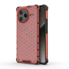 For Redmi K80 Pro Honeycomb Shockproof Phone Case(Red) - 1