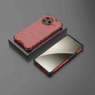 For Redmi K80 Pro Honeycomb Shockproof Phone Case(Red) - 2