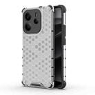 For Redmi Note 14 4G 163.25mm Honeycomb Shockproof Phone Case(White) - 1