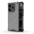 For Redmi Note 14 4G 163.25mm Honeycomb Shockproof Phone Case(Black) - 1