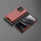 For Redmi Note 14 4G 163.25mm Honeycomb Shockproof Phone Case(Red) - 2