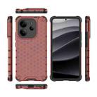 For Redmi Note 14 4G 163.25mm Honeycomb Shockproof Phone Case(Red) - 3