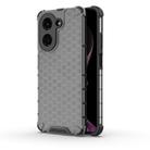For Redmi A5 4G 171.7mm / Poco C71 Honeycomb Shockproof Phone Case(Black) - 1