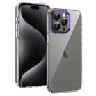 For iPhone 12 Pro Max Ice Feel HD Transparent PC Full Coverage Phone Case(Purple) - 1