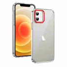 For iPhone 12 Ice Feel HD Transparent PC Full Coverage Phone Case(Red) - 1