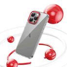 For iPhone 13 Pro Ice Feel HD Transparent PC Full Coverage Phone Case(Red) - 2