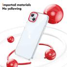 For iPhone 14 Ice Feel HD Transparent PC Full Coverage Phone Case(Red) - 2