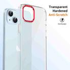 For iPhone 14 Ice Feel HD Transparent PC Full Coverage Phone Case(Red) - 3