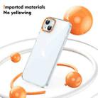 For iPhone 14 Plus / 15 Plus Ice Feel HD Transparent PC Full Coverage Phone Case(Orange) - 2