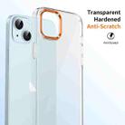 For iPhone 14 Plus / 15 Plus Ice Feel HD Transparent PC Full Coverage Phone Case(Orange) - 3