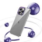 For iPhone 15 Pro Ice Feel HD Transparent PC Full Coverage Phone Case(Purple) - 2