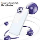 For iPhone 15 Ice Feel HD Transparent PC Full Coverage Phone Case(Purple) - 2