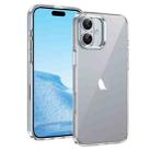 For iPhone 16 Plus Ice Feel HD Transparent PC Full Coverage Phone Case(Silver) - 1