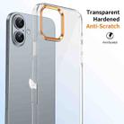 For iPhone 16 Plus Ice Feel HD Transparent PC Full Coverage Phone Case(Orange) - 3