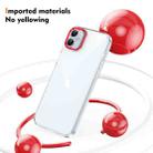 For iPhone 16 Plus Ice Feel HD Transparent PC Full Coverage Phone Case(Red) - 2