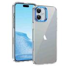 For iPhone 16 Plus Ice Feel HD Transparent PC Full Coverage Phone Case(Blue) - 1