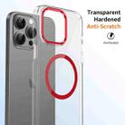 For iPhone 12 Pro Ice Feel HD Transparent MagSafe PC Full Coverage Phone Case(Red) - 2