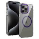 For iPhone 12 Pro Ice Feel HD Transparent MagSafe PC Full Coverage Phone Case(Purple) - 1