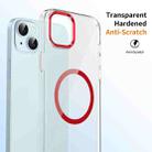 For iPhone 13 Ice Feel HD Transparent MagSafe PC Full Coverage Phone Case(Red) - 2