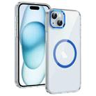 For iPhone 13 Ice Feel HD Transparent MagSafe PC Full Coverage Phone Case(Blue) - 1