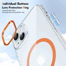 For iPhone 14 Plus / 15 Plus Ice Feel HD Transparent MagSafe PC Full Coverage Phone Case(Orange) - 3