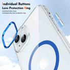 For iPhone 15 Ice Feel HD Transparent MagSafe PC Full Coverage Phone Case(Blue) - 3