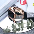 For Apple Watch SE 2023 44mm Bling Diamond Bracelet Metal Watch Band(Rose Gold Silver) - 2