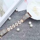 For Apple Watch SE 2023 44mm Bling Diamond Bracelet Metal Watch Band(Rose Gold Silver) - 3