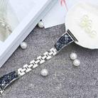 For Apple Watch Series 5 44mm Bling Diamond Bracelet Metal Watch Band(Silver Blue) - 3