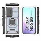 For Samsung Galaxy M56 5G Sliding Camshield TPU + PC Shockproof Phone Case with Holder(Grey) - 3