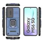 For Samsung Galaxy M56 5G Sliding Camshield TPU + PC Shockproof Phone Case with Holder(Blue) - 3