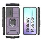 For Samsung Galaxy M56 5G Sliding Camshield TPU + PC Shockproof Phone Case with Holder(Purple) - 3