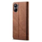 For Samsung Galaxy A06 4G Denim Texture Casual Style Horizontal Flip Leather Case(Brown) - 3