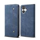 For Samsung Galaxy A06 5G Denim Texture Casual Style Horizontal Flip Leather Case(Blue) - 1