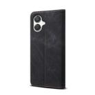 For Samsung Galaxy A06 5G Denim Texture Casual Style Horizontal Flip Leather Case(Black) - 3