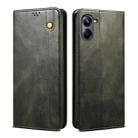 For Samsung Galaxy A06 4G Oil Wax Crazy Horse Texture Leather Phone Case(Green) - 1