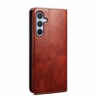 For Samsung Galaxy A36 Oil Wax Crazy Horse Texture Leather Phone Case(Brown) - 3