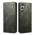 For Samsung Galaxy A36 Oil Wax Crazy Horse Texture Leather Phone Case(Green) - 1