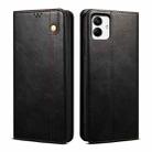 For Samsung Galaxy A06 5G Oil Wax Crazy Horse Texture Leather Phone Case(Black) - 1
