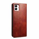 For Samsung Galaxy A06 5G Oil Wax Crazy Horse Texture Leather Phone Case(Brown) - 3