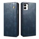 For Samsung Galaxy A06 5G Oil Wax Crazy Horse Texture Leather Phone Case(Blue) - 1